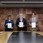 Autoridades de Codelco, U. de Chile y U. Católica firmaron el Memorándum de Entendimiento que sienta las bases para la creación del Instituto de Minería Compleja.