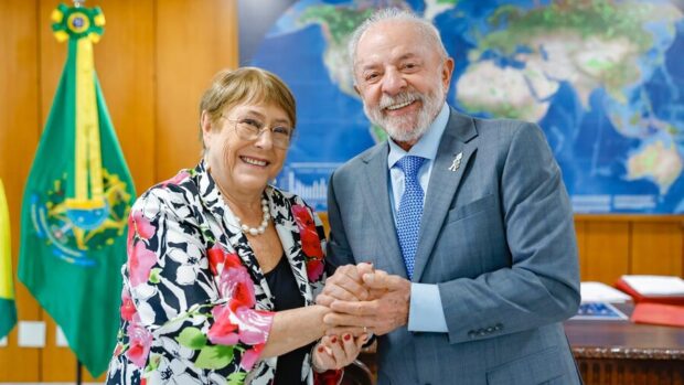 El presidente Luiz Inácio Lula da Silva recibió en Brasilia a Michelle Bachelet y le confirmó su apoyo a la candidatura a la Secretaría General de la ONU.