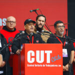 CUT: "Todas las políticas han beneficiado a las grandes empresas y Sala Cuna no es distinto a eso" Discurso del presidente de la CUT, Jose Manuel Diaz. Foto: Arton Chile.