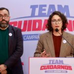 Jorge Vilches, jefe de epidemiología del Ministerio de Salud y Valentina Pino, coordinadora de la campaña de invierno