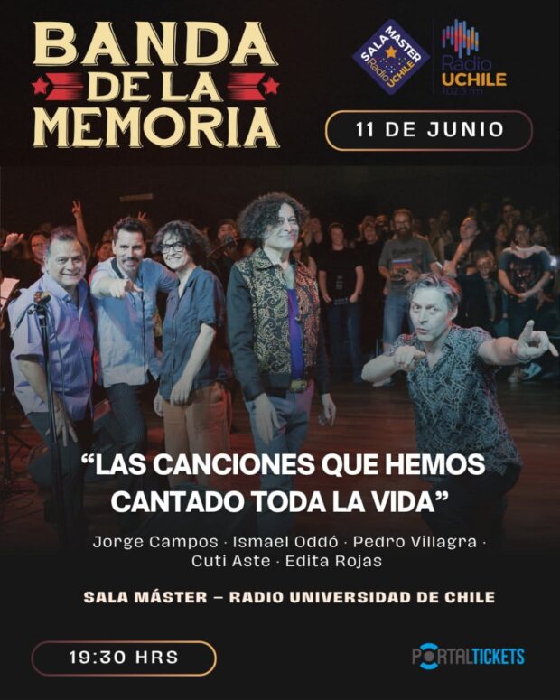 Afiche Banda de la Memoria en Sala Master.
