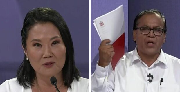 Debate presidencial en Perú, donde se enfrentaron la ultraderechista Keiko Fujimori con el izquierdista Roberto Sánchez.