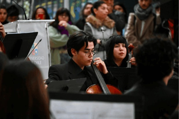 La orquesta del CEINA en el lanzamiento de la Red Alameda Cultural.